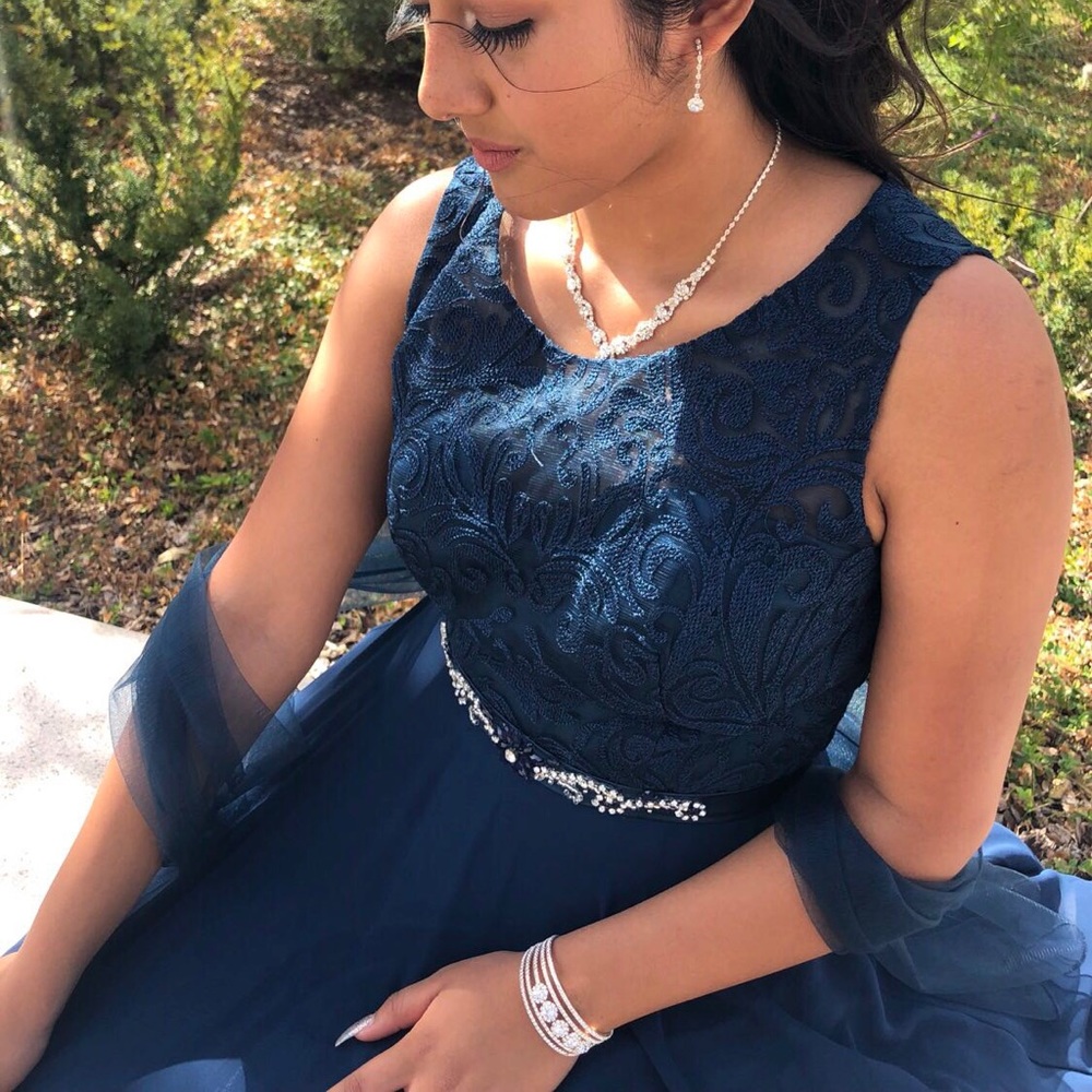 Navy Blue Homecoming Dress